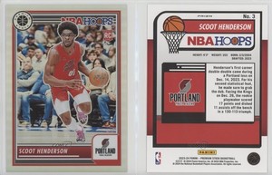 2023 NBA Hoops Premium Stock Box Toppers Silver Prizm Scoot Henderson Rookie RC