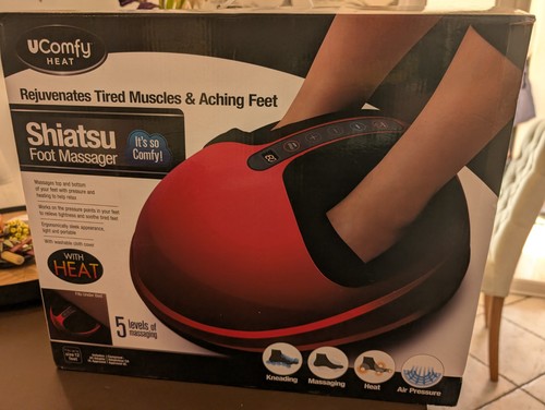 uComfy Shiatsu Electric Foot Massager with Heat & Air Compression TYPE C PLUG