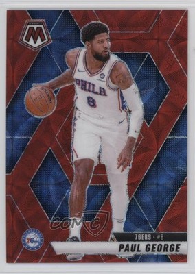 2024-25 Panini Mosaic International Red Mosaic Prizm 13/75 Paul George #14 2o0