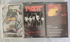 Vintage RATT Cassette Tapes Lot of (3) 80’s Glam Hair Metal Rock Vintage