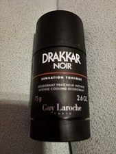 Guy Laroche Brand DRAKKAR NOIR Deodorant stick 2.6 oz / 75g Old Version Rare 