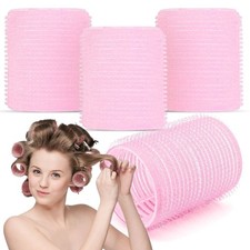 4-12 Hair Rollers Self Grip Large Set Heatless Bouncy Wave Curlers Cling Styling
