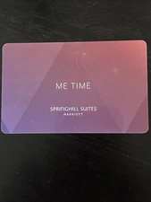 Springhill Suites Hotel Key Card Me Time Alternate Back