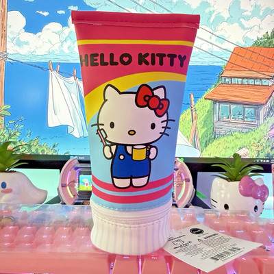 Hello Kitty Toothpaste Pouch Cute Sanrio Cosmetic Bag Travel Makeup Zipper Case