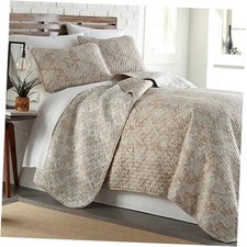 Paisley Quilt Queen Size Bedding Set, Full / Queen 27 - Perfect Paisley Taupe