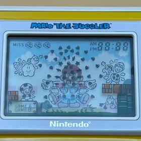 MARIO THE JUGGLER Nintendo Game & Watch MB-108 New Wide Series 1991 Mint in Box