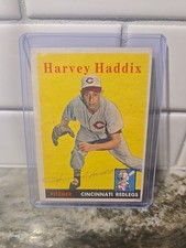 1958 Topps Harvey Haddix  Autograph #118 Reds Cardinals