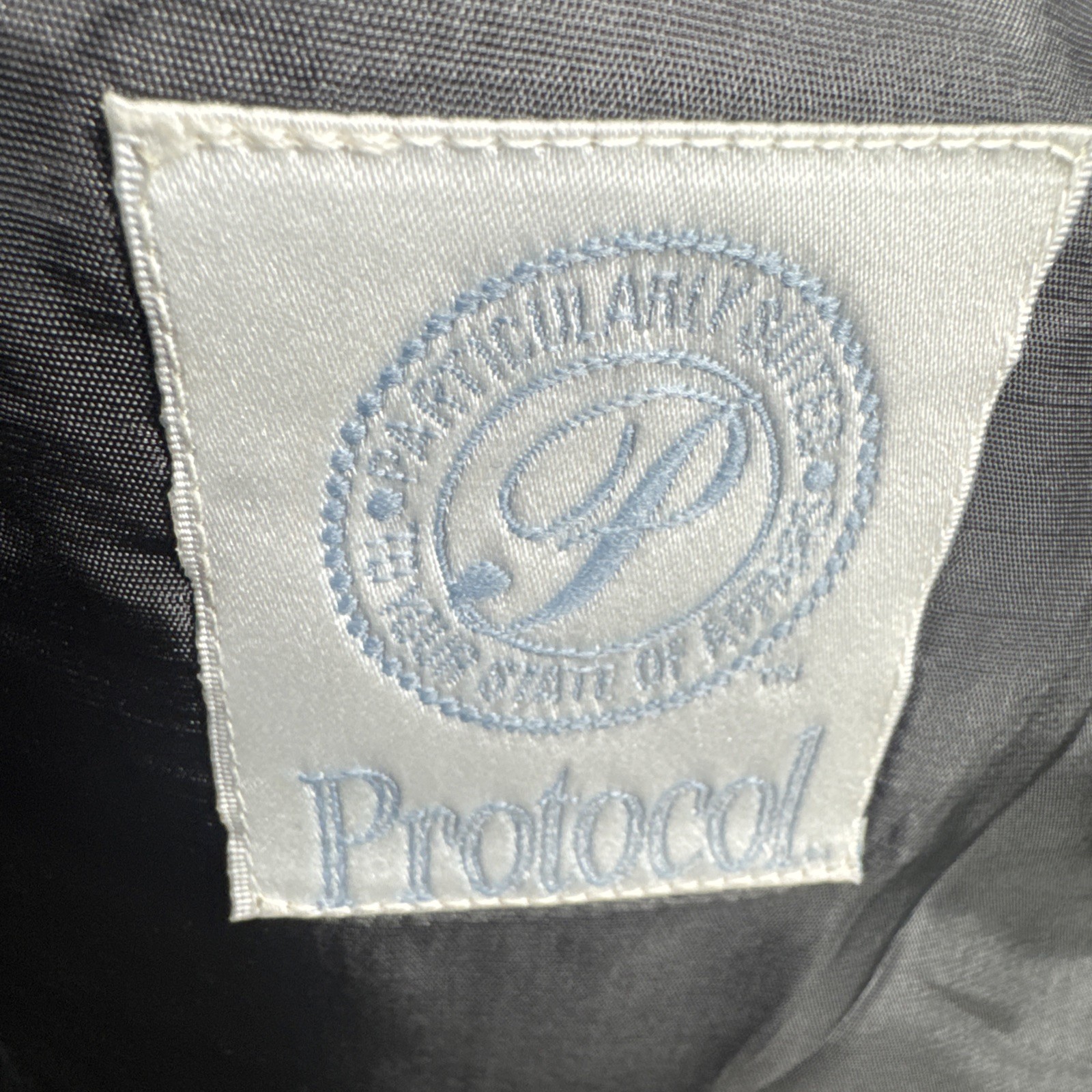 Protocol 42S Gray Chalk Pinstripe Double Breasted… - image 7