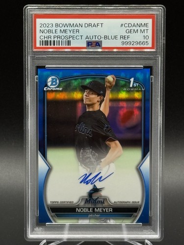 NOBLE MEYER 2023 Bowman Draft 1st Blue Refractor Auto /150 PSA 10 CDA-NME