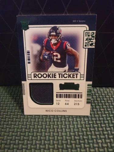 2021 Panini Contenders - Rookie Ticket Swatches Variations Nico Collins #RSV-NCO