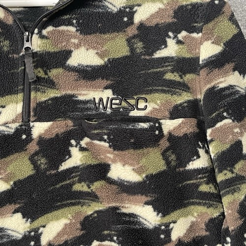 Conspiracy WESC Camo Fleece Pullover Sweatshirt 1/4 Zip Men’s 2XL Women’s 3XL - Picture 4 of 8