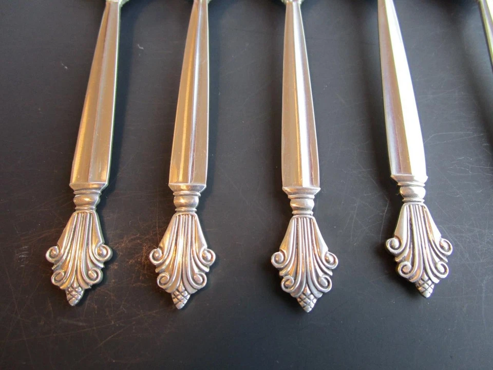 ЦЕНА ЗА 1* КАК НОВЫЙ АКАНТ ОТ GEORG JENSEN СТОЛОВЫЕ ПРИБОРЫ ЧАЙНАЯ ЛОЖКА-5 3/4* - Изображение 3 из 4