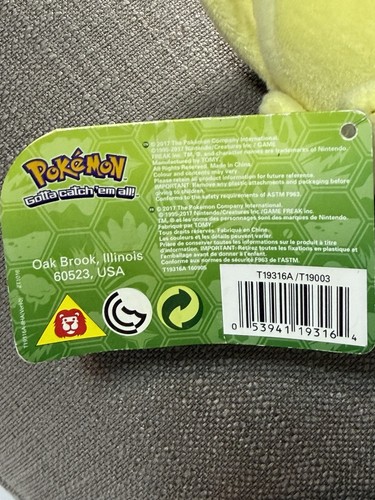 Pokemon Authentic Official Tomy 7" Togepi Plush Baby Egg Stuffed Toy 2017 W/Tags - Picture 4 of 9