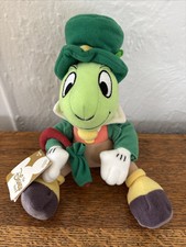 Jiminy Cricket St Patricks Day Plush Disney Store Pinocchio Stuffed Toy