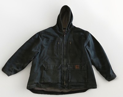 Carhartt Sandstone Hooded Sherpa Green C95 Jackson Jacket Men's 3xl Reg Vintage