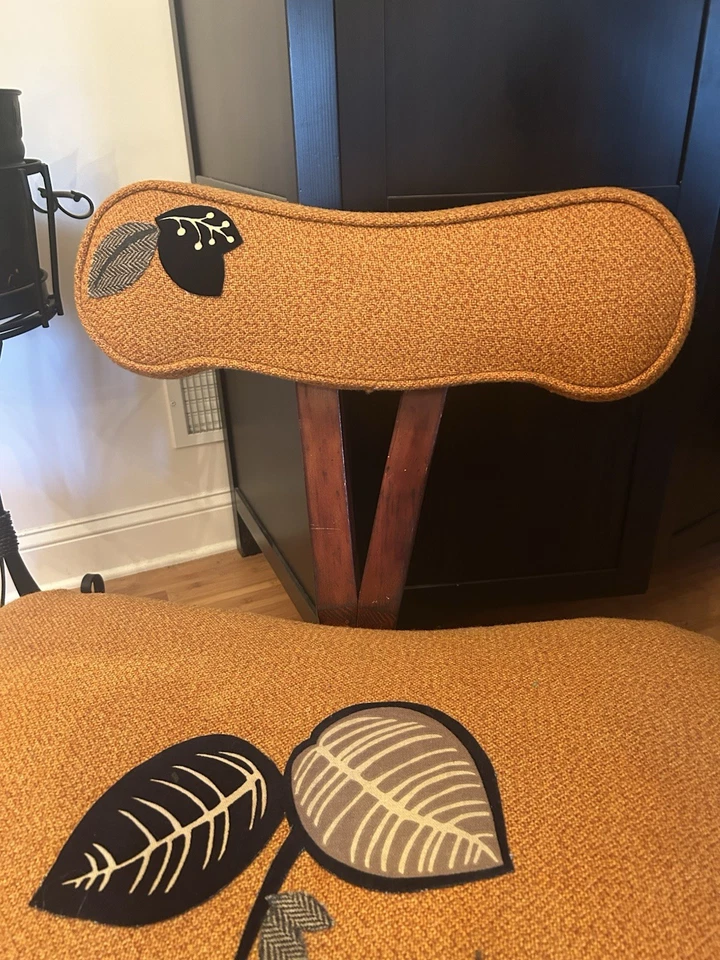 Cadeira chinelo Art Deco Grosfeld House Wave Back década de 1940 escultural meados do século MCM - Imagem 3 de 4