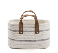 casa Nova Korb BHT 16X27X16 Cm Weiß Einkaufskorb Aufbewahrungskorb
