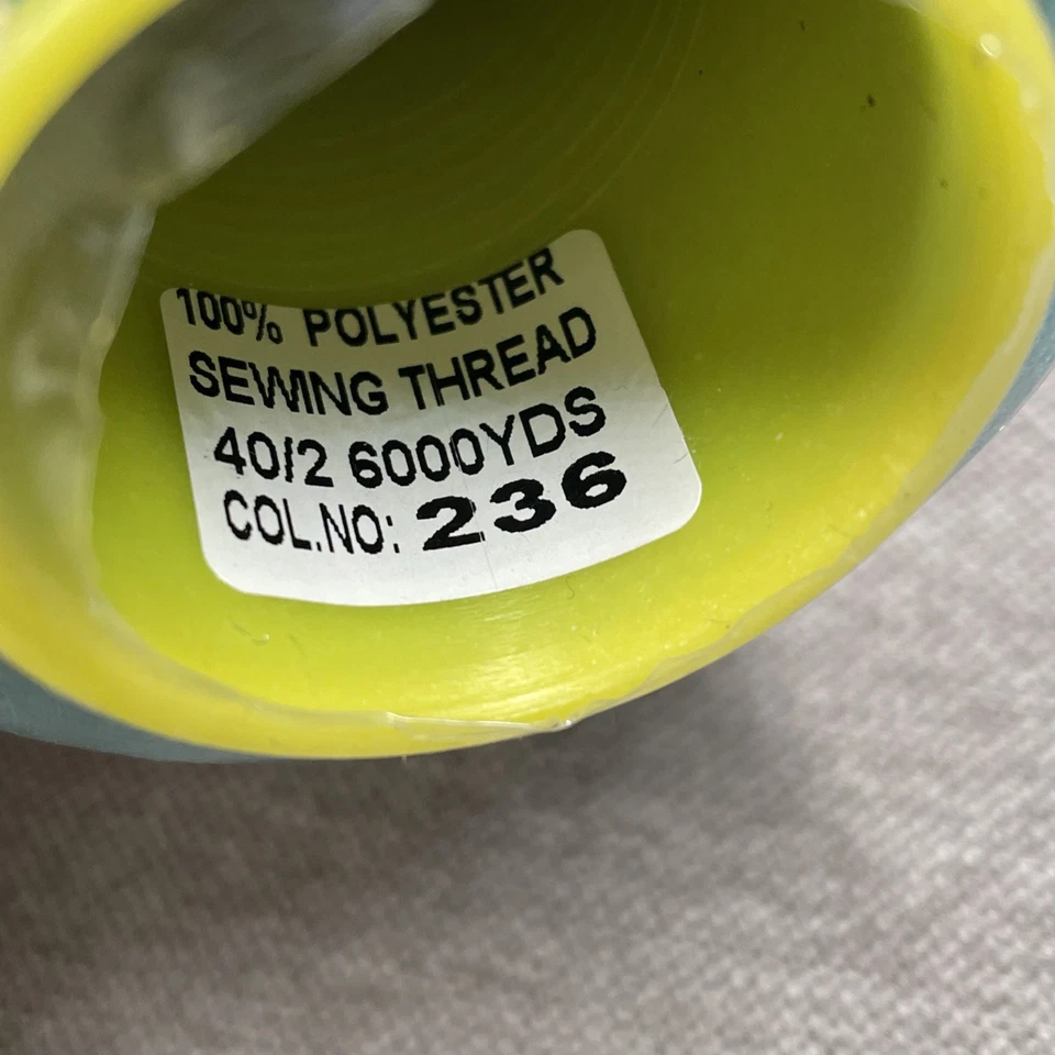 Lot of 4 Spools Turquoise Blue Polyester Cone Thread, 6000 Yds Mandala Crafts - Image 2 of 3