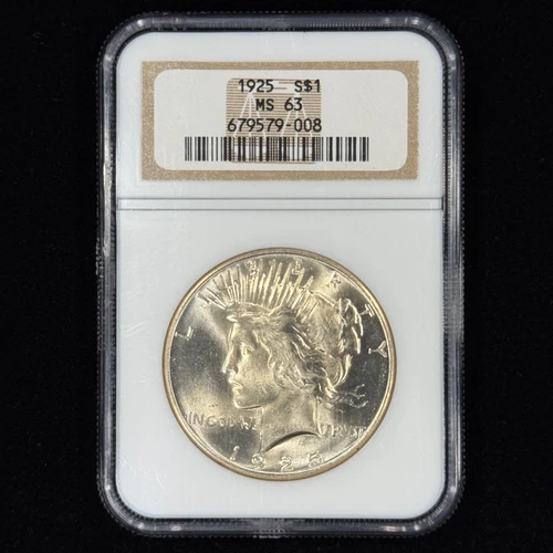 1925 $1 MS63 NGC Peace Silver Dollar
