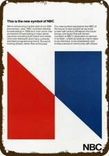 1976 NBC Logo Vintage-Look DECORATIVE REPLICA METAL SIGN