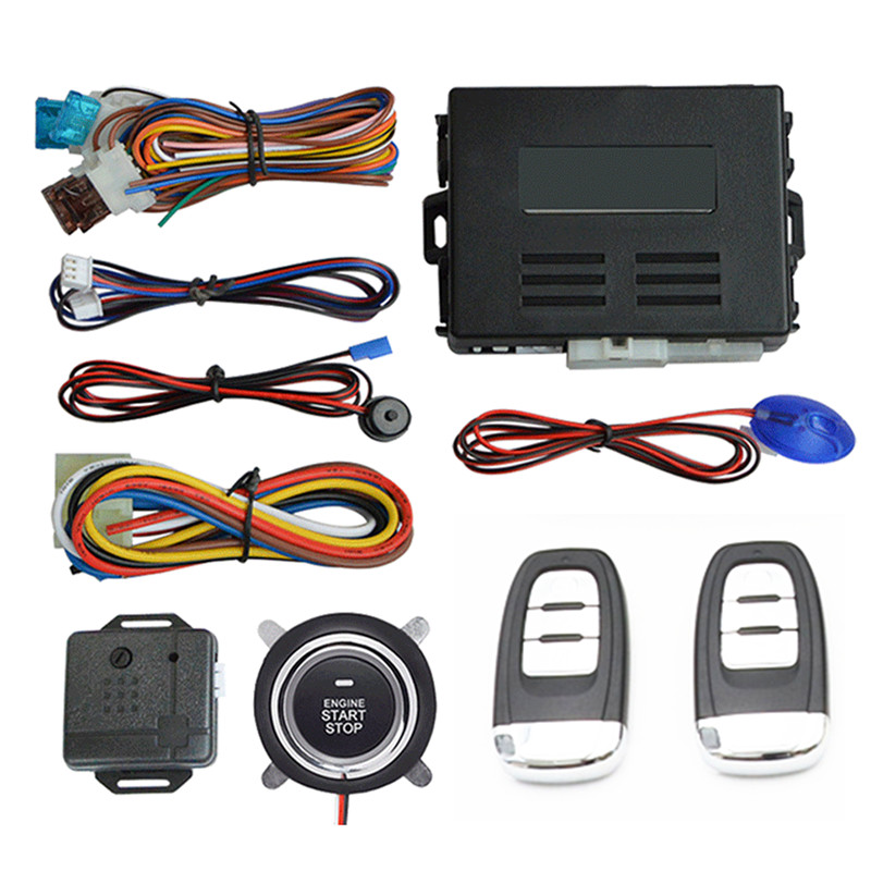 Car Engine Ignition Keyless Entry Push Start Button Kit Security Alarm System