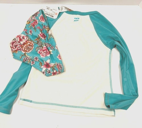 Billabong Blooming Beauty Rashguard UPF50 Swim Set NWT Sz 5,6X,7 Bathing Suit - Picture 6 of 10