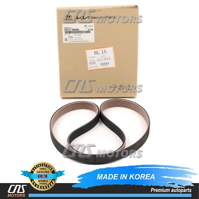 #ad ⭐GENUINE⭐ Serpentine Belt for 2020 2024 Hyundai Kia 1.6L 252122M000 $24.64