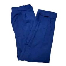 Figs Pleated slim fit Trouser pants blue sz S euc