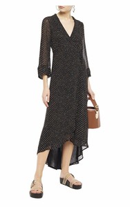 ganni georgette wrap dress