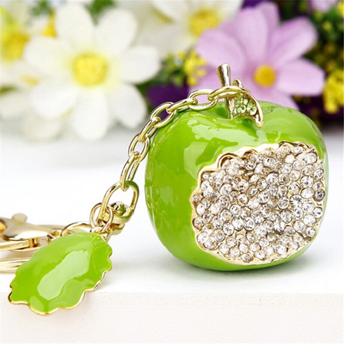 1 Piece 3D achats Fruit Keyring Lemon Charm Pendant Crystal Rhinestone Keychain *