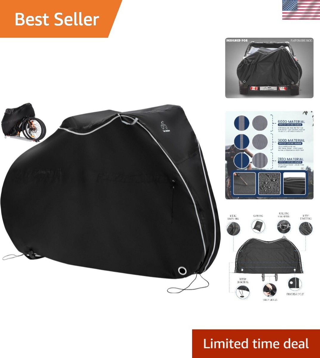 Heavy Duty Bike Cover For Bikes Team Obsidian Outdoor Storage