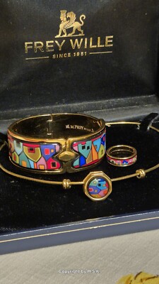  ''Hundertwasser -  Schmuck '', ''Street Rivers'' Set , von ''Frey Wille'' Selten!