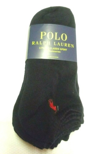 NUOVISSIMA POLO RALPH LAUREN UOMO CLASSIC SPORT CALZE MULTICOLORE 6 PAIA - Foto 2 di 10