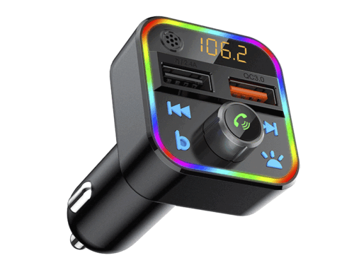 New LCD FM Transmitter Car Radio USB CardSD Bluetooth 5.0 Quick 3.0 Charge 1036 - Picture 1 of 5