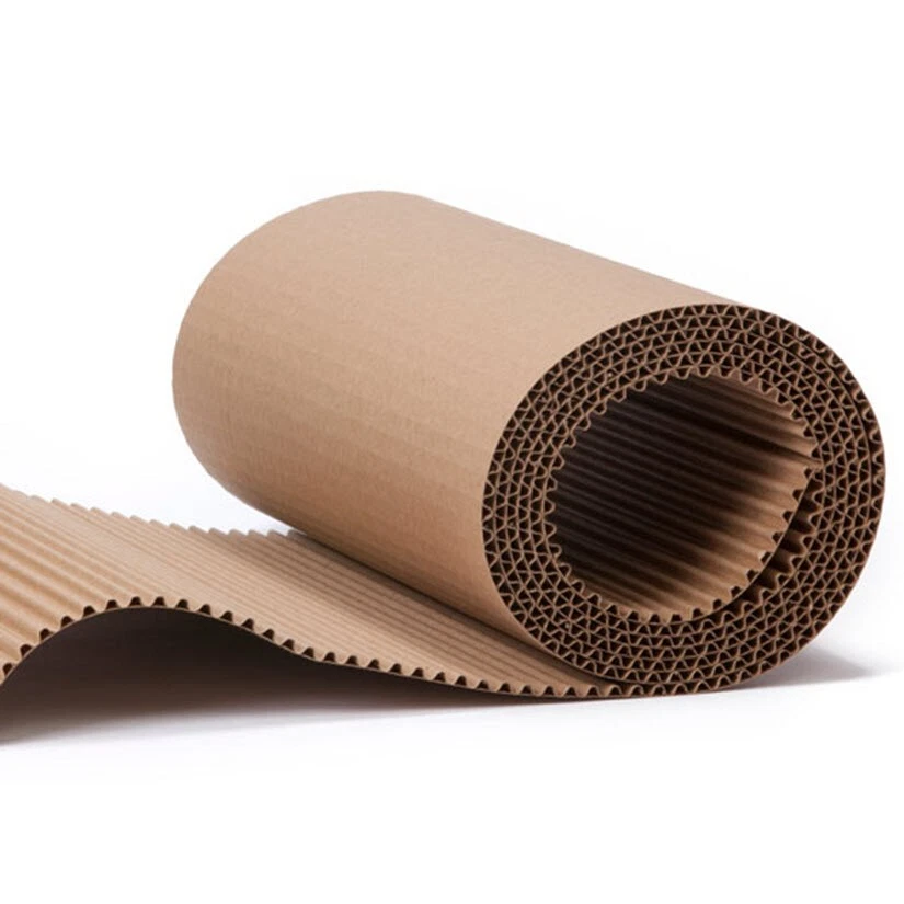 21 IN x 8 FT Single Face A-flute Corrugated Cardboard Roll for Crafts and  Wrap