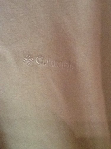 COLUMBIA Mens Cotton/poly size L BEIGE TAN FULL ZIP SWEATSHIRT EUC Super Soft - Picture 2 of 5