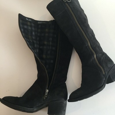 born poly tall zip boots