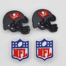 NFL Tampa Bay Buccaneers Football Helmet For Shoe Charms Jibbitz - 4 pieces