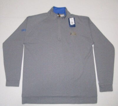 Champion Brand UCLA Bruins 1/4 Zip Gray Jacket - Men's Size Medium & XLarge