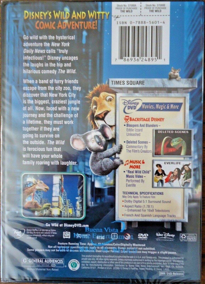 The Wild (DVD, 2006, Limited Ed. Collectable Tin) Disney