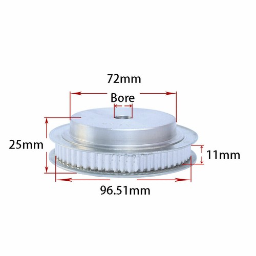 Polea de correa de distribución XL 10 mm 10 - 80 paso de dientes 5,08 mm para CNC/motor paso a paso - Imagen 49 de 56