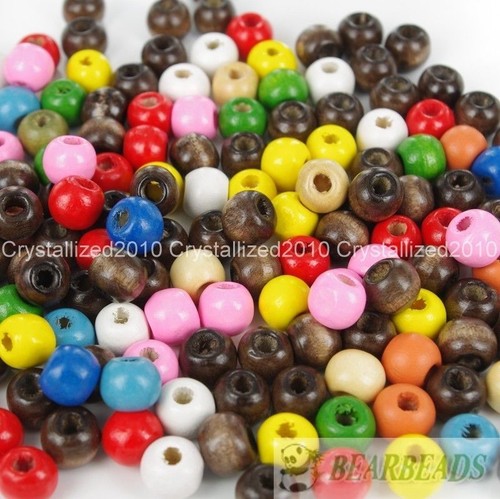 100pcs Round Wood Ball Spacer Loose Beads 4mm 6mm 8mm 10mm 12mm 14mm 16mm Pick - Picture 2 of 20