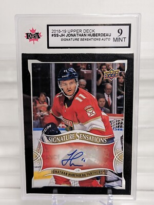 2018/19 Upper Deck Jonathan Huberdeau Signature Sensations #SS-JH KSA 9 Mint