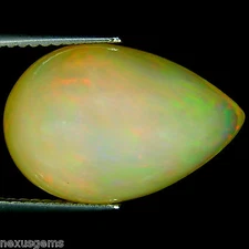 6.67 Ct Natural Ethiopian Cabochon Opal Gemstone Multi Color Pear Cut