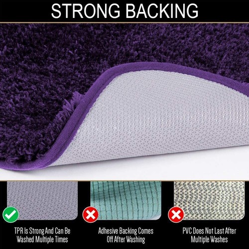 Large Bathroom Rug (24 x 60, Aqua) - Extra Soft Absorbent Shaggy Bath Mat - Picture 65 of 67