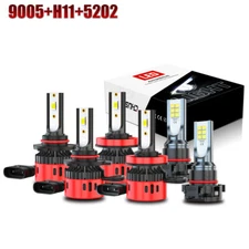 For Jeep Grand Cherokee 2011 2012 2013 Combo LED Headlight + Fog Light Bulbs SET