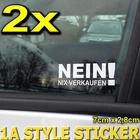 NO NIX SELL 2x car stickers nothing sale sticker nothing sell