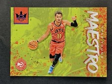 2019-20 Panini Court Kings Maestro #12 Trae Young Sapphire /25 - Atlanta Hawks