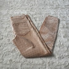 Pilcro Anthropologie Size 27 Velvet Polka Dot High Rise Skinny Jeans