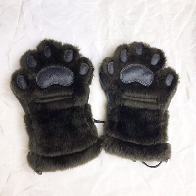 Size XS Furry PAW Mittens bears HAND USE cubs gloves THINSULATE EUC Bear Paws